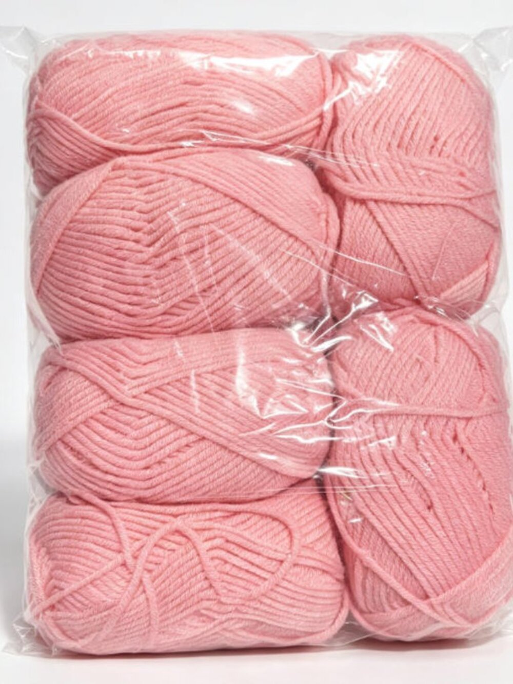 6Pcs Soft Pink Silk Cotton Knitting Crochet Yarn Skeins Handmade Craft Thread
